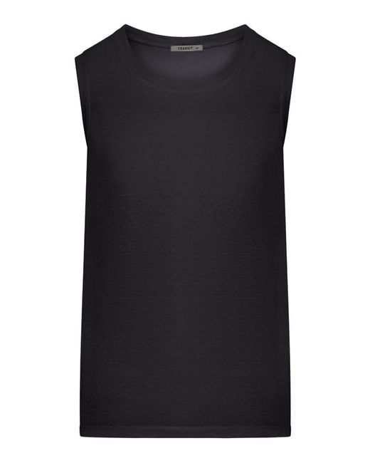 Transit Black Vest & Tank Tops