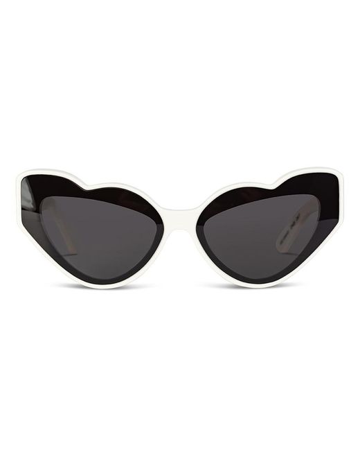 Fiorucci Black Heart-Shaped Acetate Sunglasses