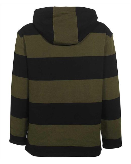 Moose Knuckles Black Striped Cotton Sweatshirt for men