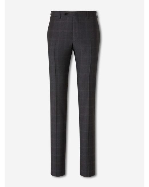 Canali Black Straight Check Suit for men