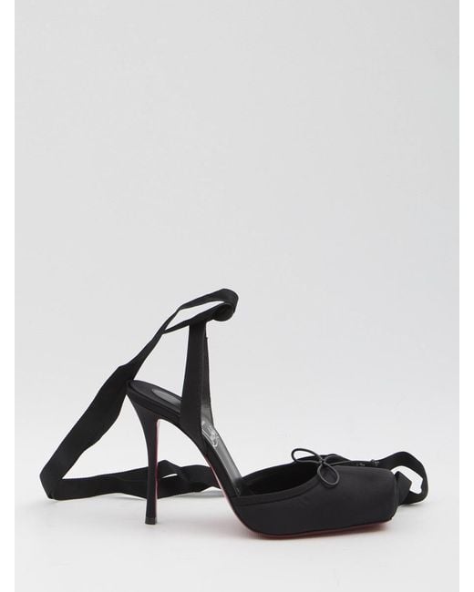 Christian Louboutin White Cassia Lace Up Pumps