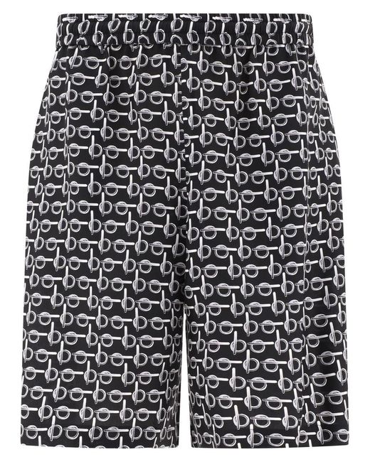 Burberry Black Printed Shorts for men