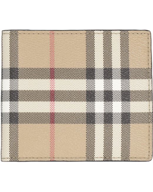 Burberry Natural Coated Canvas Wallet for men