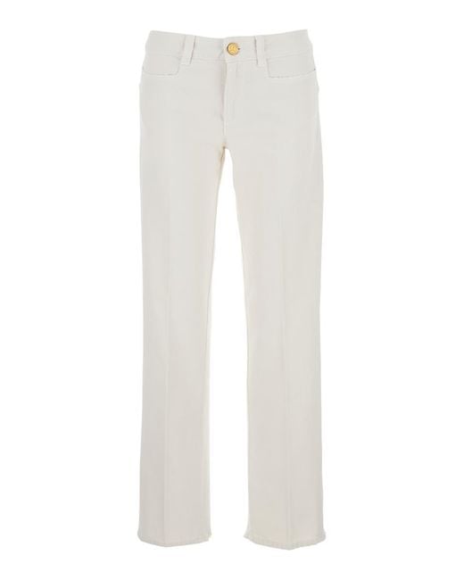 Seafarer White 'Cris' Jeans With Five-Pocket Design