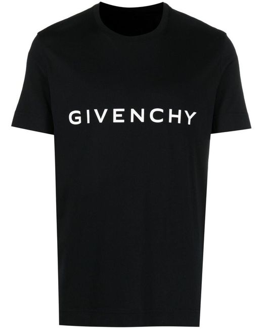 Givenchy Black Logo Cotton T-shirt for men