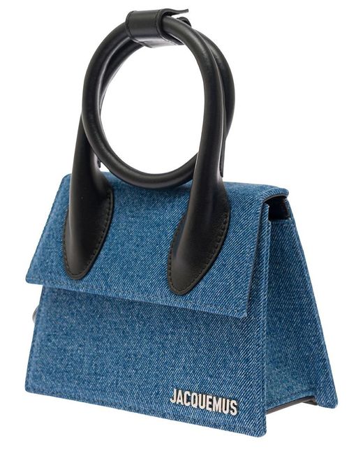 Jacquemus Blue 'Le Chiquito Noeud' And Crossbody Bag With Logo Detail
