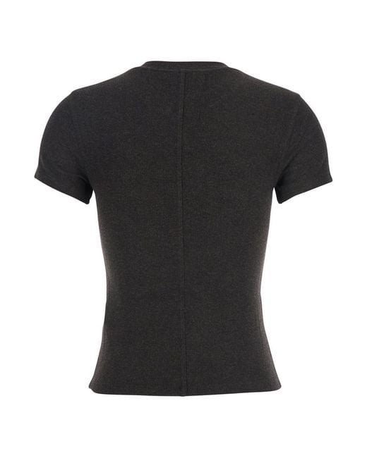 FRAME Black 'The Rib' T-Shirt