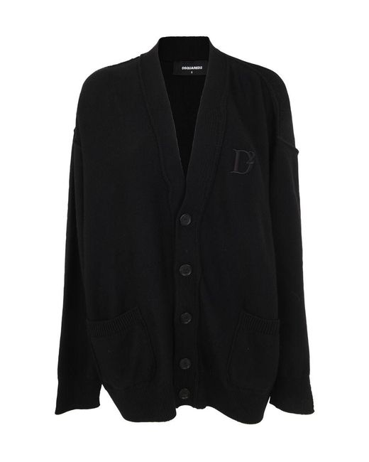DSquared² Black Wool Cardigan