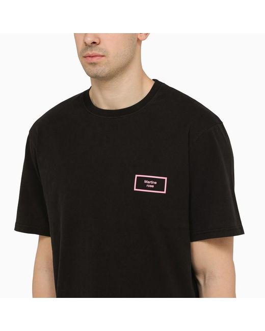 Martine Rose Black Cotton T Shirt With Logo for men