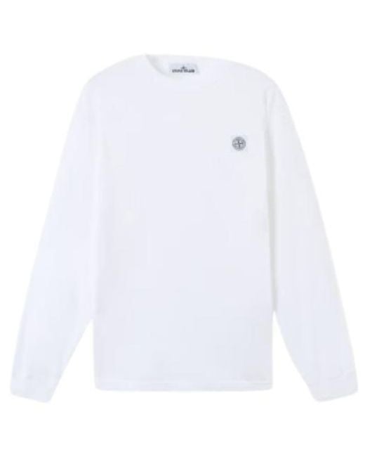 Stone Island White T-shirts And Polos for men