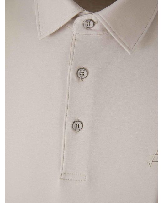 Herno Natural Cotton Logo Polo Shirt for men