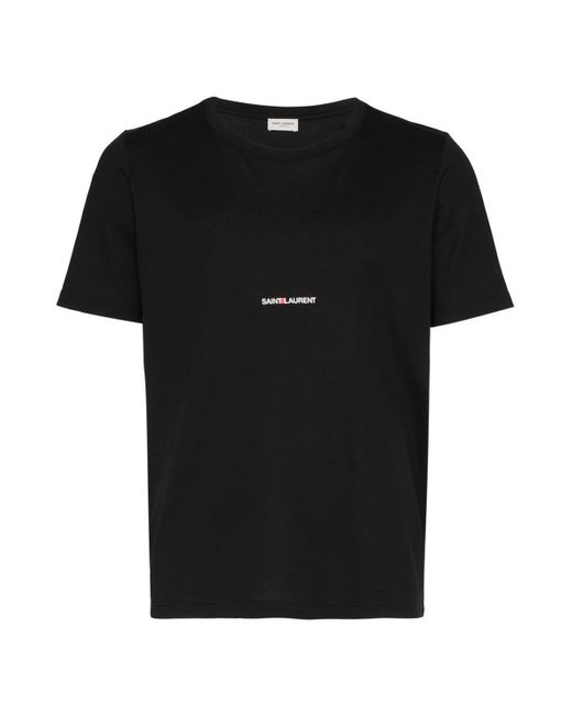 Saint Laurent Black T-Shirts And Polos for men