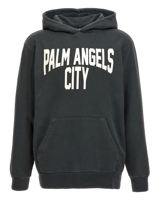 Palm Angels Gray Pa City Sweatshirt for men