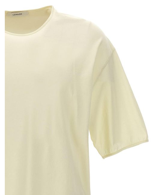 Lemaire Natural Mercerized Cotton T-shirt for men