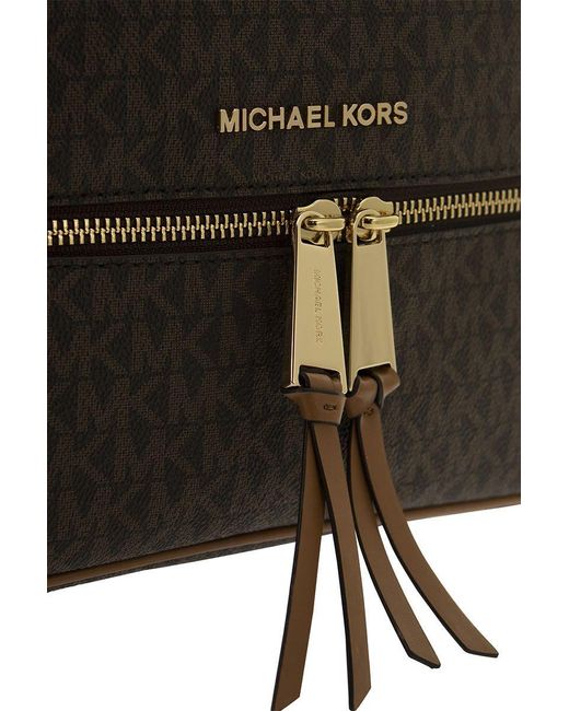 MICHAEL Michael Kors Brown Rhea - Medium Backpack With Logo