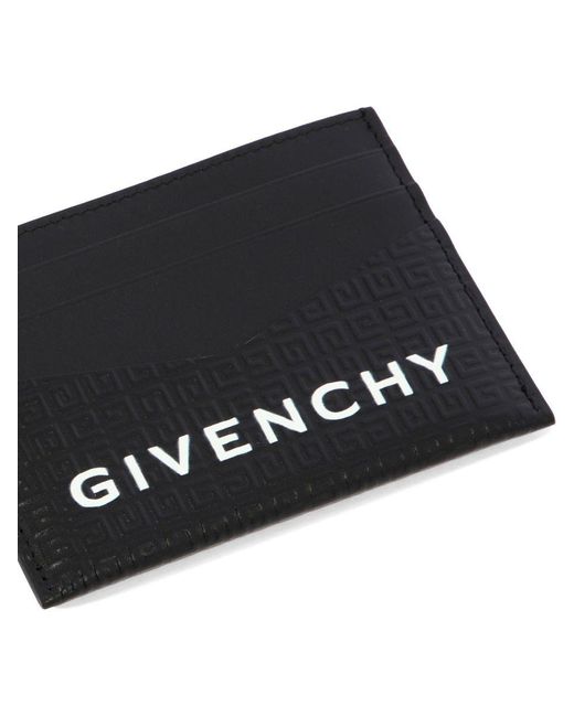Givenchy Black Leather Micro 4G Card Holder for men