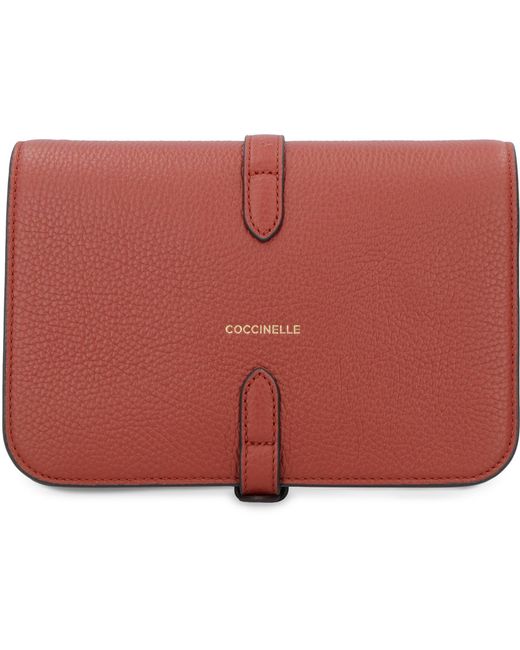 Coccinelle Red Cosima Leather Crossbody Bag