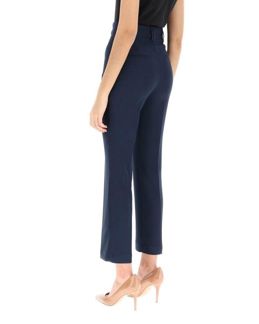 HEBE STUDIO Blue 'loulou' Cady Trousers