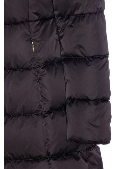 Herno Blue Padded High-Neck Oversized Coat