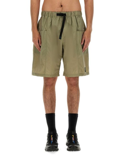 South2 West8 Green Nylon Bermuda Shorts for men