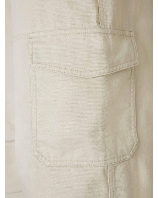 Acne Natural Cotton Cargo Trousers for men