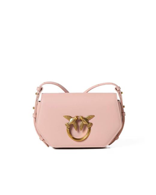 Pinko Love Click Exagon Mini Powder Pink Crossbody Bag | Lyst
