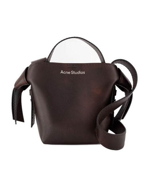 Acne Black Musubi Mini Aged R Crossbody