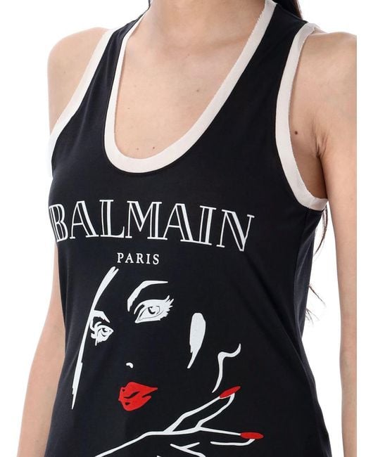 Balmain Blue Print Top