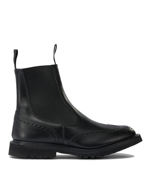 Tricker's Black "Henry" Ankle Boots for men