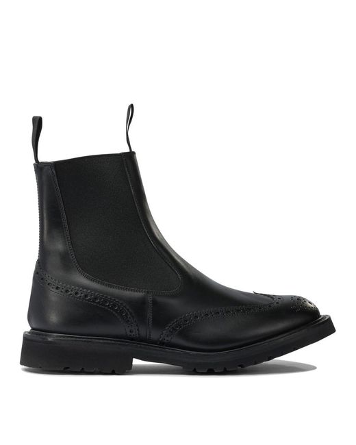 Tricker's Black "Henry" Ankle Boots for men