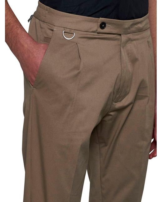 Low Brand Brown Riviera Elastic Trousers for men