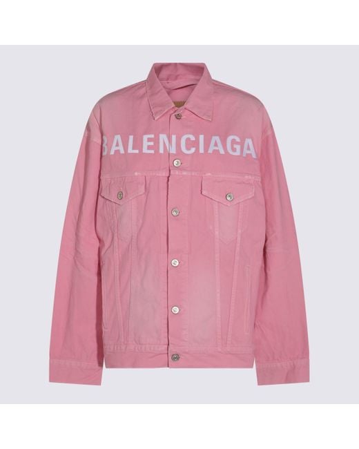 Balenciaga Pink Cotton Denim Jacket