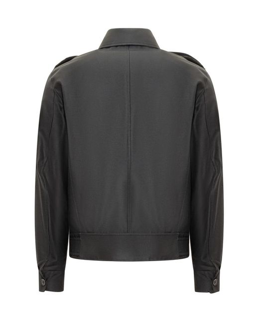 Tom Ford Black Wool And Silk Jacket for men