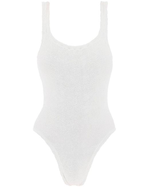 Hunza G White Square Neck Swimsuit