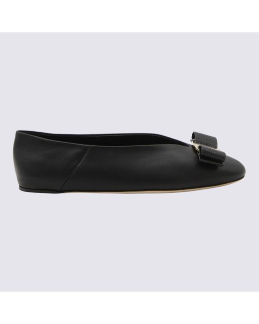 Ferragamo Black Flat Shoes