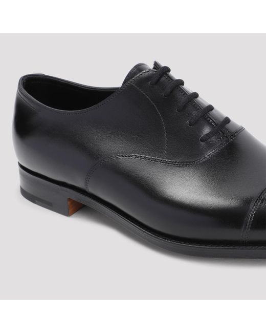 John Lobb Black City Ii Calf Leather Oxfords for men