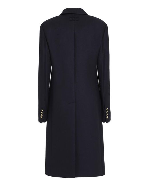 Miu Miu Black Virgin Wool Coat