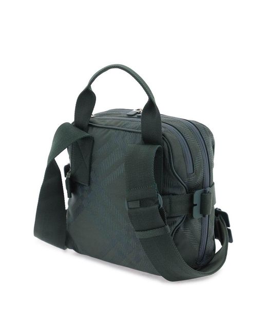 Burberry Green "jacquard Check-in Shoulder Bag for men