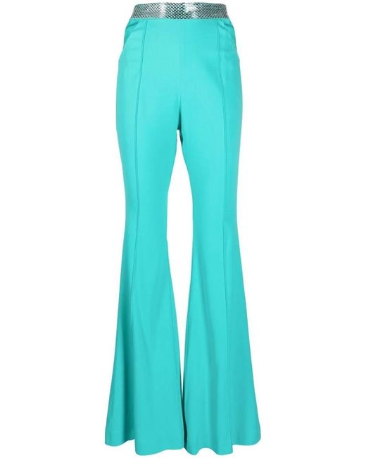 GIUSEPPE DI MORABITO Flared Trousers With Cut-out Detail in Blue | Lyst