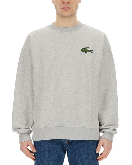 Lacoste Gray Sweatshirt With Logo
