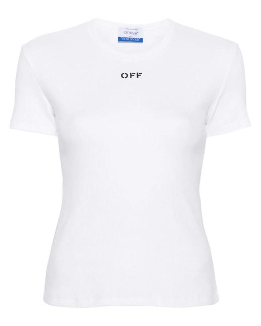 Off-White c/o Virgil Abloh White Logo Cotton T-shirt