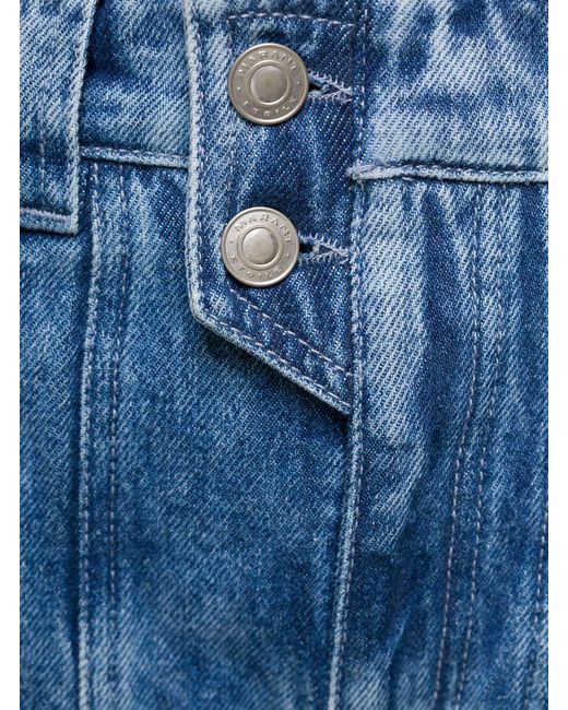 Isabel Marant Blue Denim Cargo Pants With Pockets