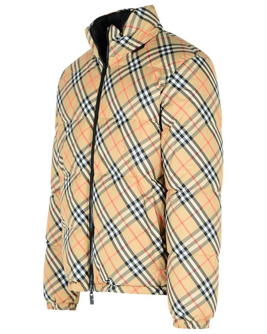 Burberry Metallic Reversible Polyester 'Snowdon' Down Jacket
