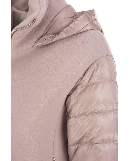 Herno Pink Resort Bomber Jacket In Modern Double And Ultralight Nylon