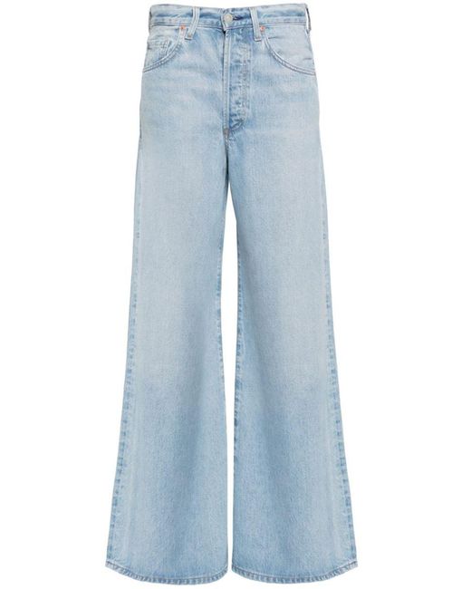 Citizens of Humanity Blue Beverly Mid-rise Wide-leg Jeans
