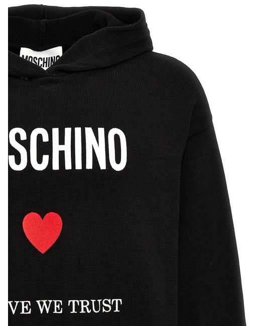 Moschino Black In Love We Trust Sweater, Cardigans for men