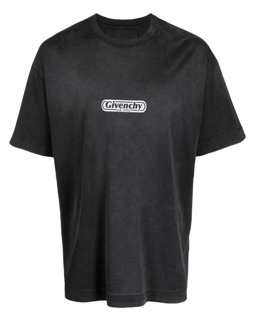 Givenchy Black Printed Cotton T-Shirt for men