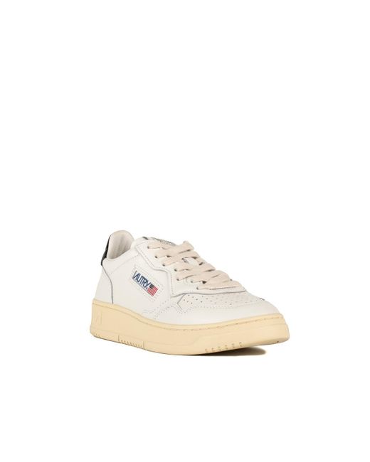 Autry Natural And Leather Medalist Low Sneakers