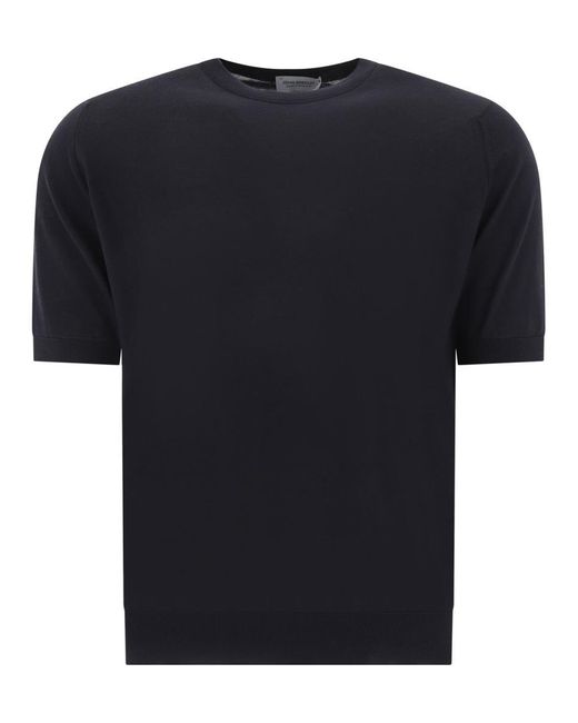 John Smedley Black "Kempton" T-Shirt for men