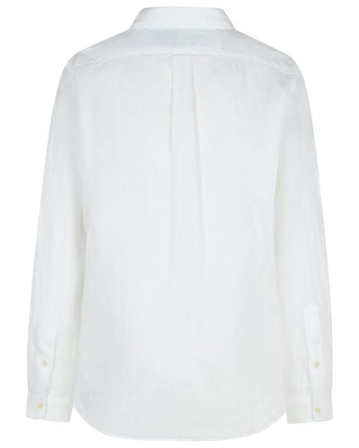 Polo Ralph Lauren White Linen Shirt for men